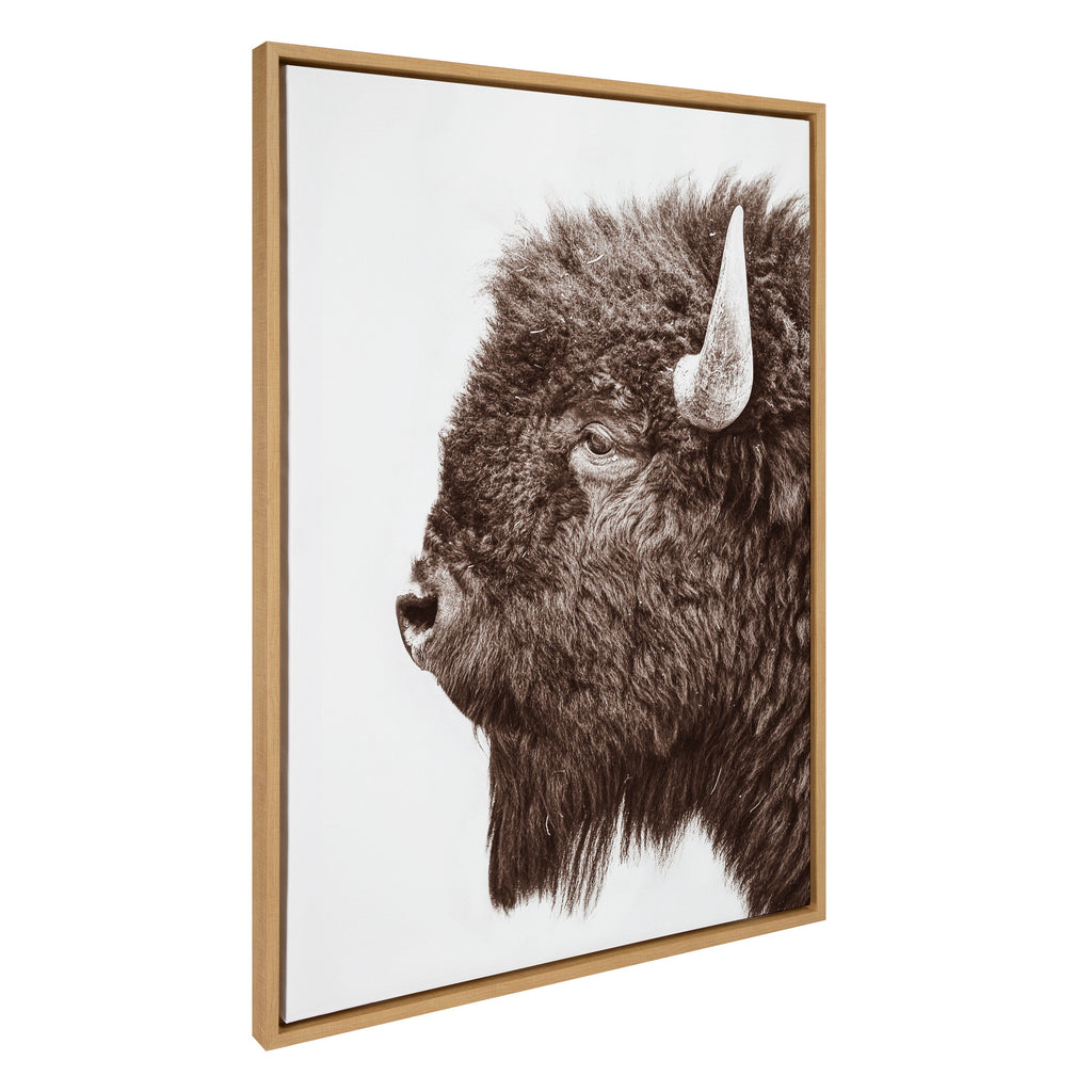 Sylvie Bison Profile Framed Canvas by Amy Peterson Art Studio