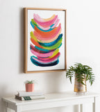 Sylvie Bright Abstract Framed Canvas by Jessi Raulet of Ettavee