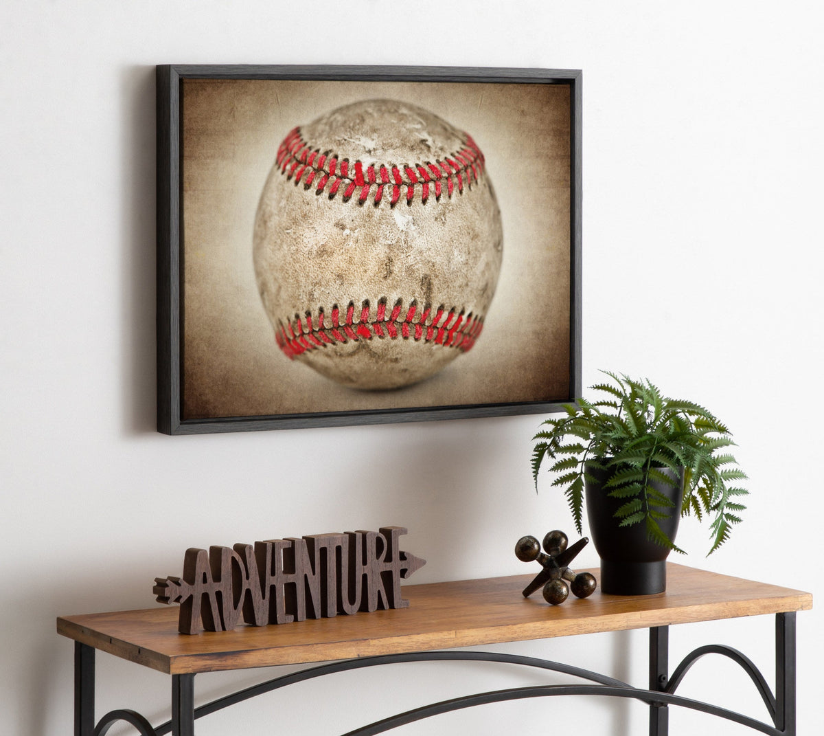 Sylvie Vintage Hardball Framed Canvas by Shawn St. Peter