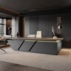 Maverick · Standing L-Shaped Executive Desk, Adjustable Height