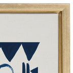 Sylvie 858 Indigo Abstract Framed Canvas by Teju Reval