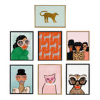 Sylvie Sassy Pink Cheetahs Framed Canvas By Kendra Dandy