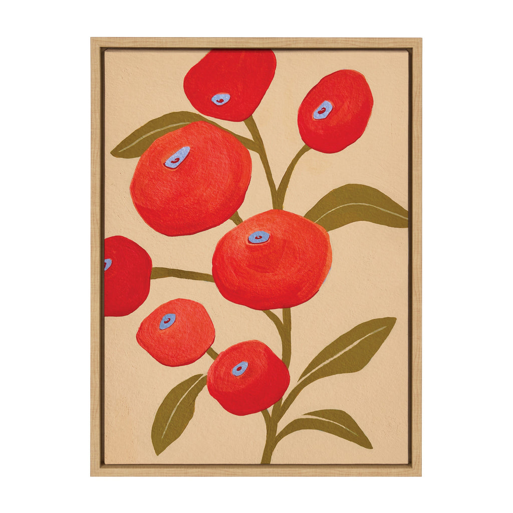 Sylvie Persimmon Framed Canvas by Emma Daisy
