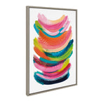 Sylvie Bright Abstract Framed Canvas by Jessi Raulet of Ettavee