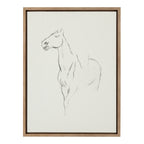 Sylvie Edgar Degas Horse Turned Three Quarters 1880 BW Framed Canvas by The Art Institute of Chicago
