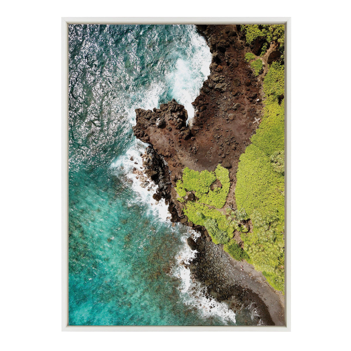 Sylvie Going back to Maui Framed Canvas by Rachel Bolgov