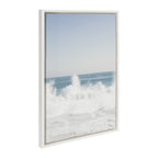 Sylvie Waves Crashing Framed Canvas by Caroline Mint