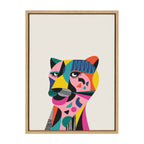 Sylvie Mid Century Modern Tiger Framed Canvas by Rachel Lee of My Dream Wall