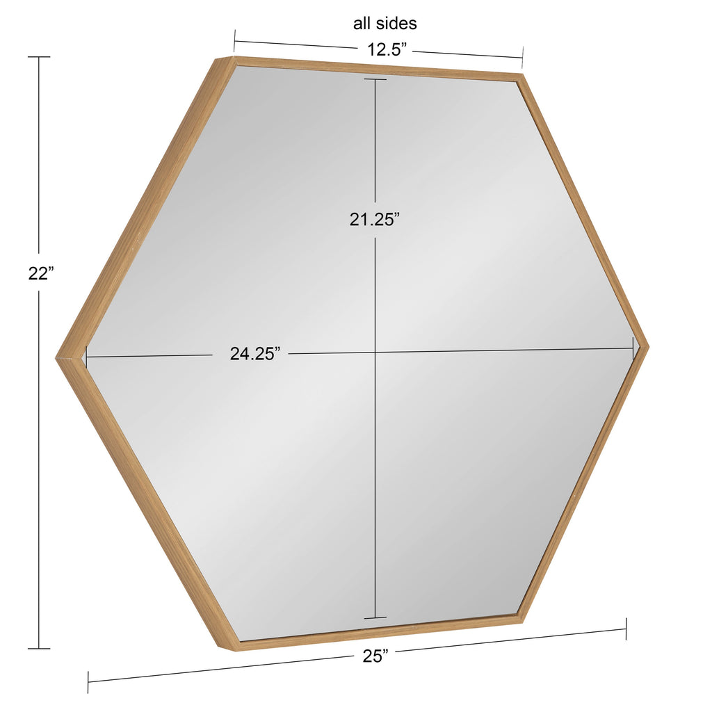 Rhodes Framed Hexagon Wall Mirror