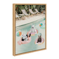 Sylvie Pool Party Framed Canvas by July Art Prints