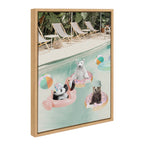 Sylvie Pool Party Framed Canvas by July Art Prints