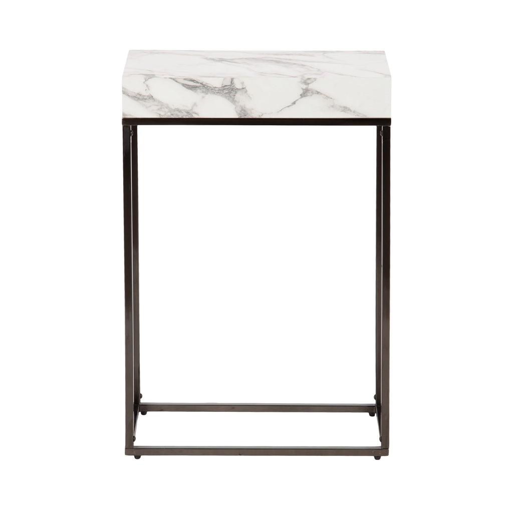 Karlsen Wood and Metal Slim Side Table