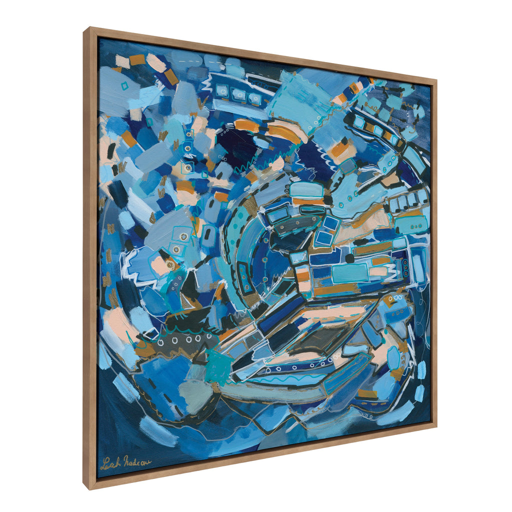 Sylvie Blue Dream Framed Canvas by Leah Nadeau