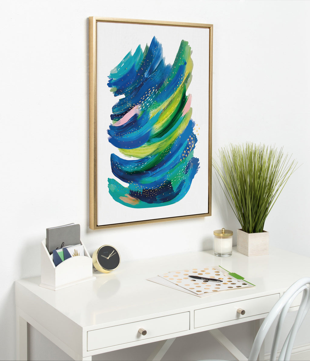 Sylvie Bright Abstract 2 Framed Canvas by Jessi Raulet of Ettavee