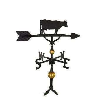 Montague Metal Products Wv-375-Sb 300 Series 32 In. Deluxe Black Cow Weathervane
