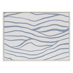 Sylvie Simple Elegant Coastal Waves Framed Canvas by The Creative Bunch Studio