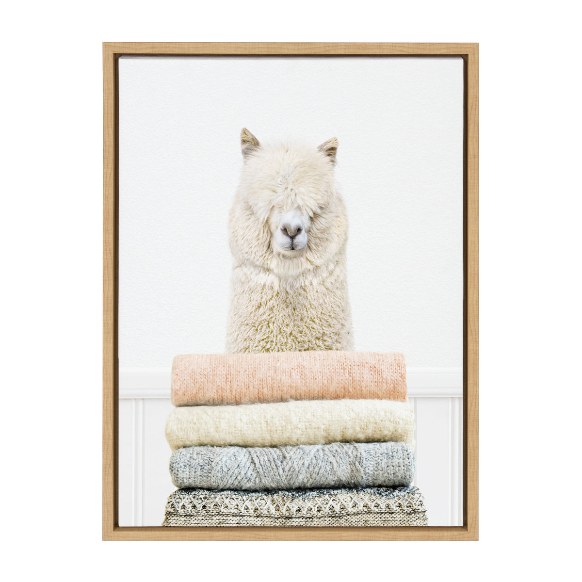 Sylvie Fold Alpaca Framed Canvas by Amy Peterson Art Studio