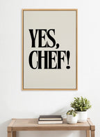 Sylvie Yes Chef Framed Canvas by Saint and Sailor Studios
