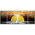 Metal Artscape MA10045 40 X 20 in Midnight Sun 3Paneled Handmade Metal Wall Art