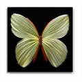 Metal Artscape MA10072 24 X 24 in Nova Butterfly Yellow SinglePaneled Handmade Metal Wall Art