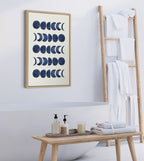 Sylvie Moon Phases Framed Canvas by Teju Reval of SnazzyHues