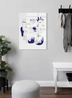 Mystery Blue Floating Acrylic Art by Shatha Al Dafai