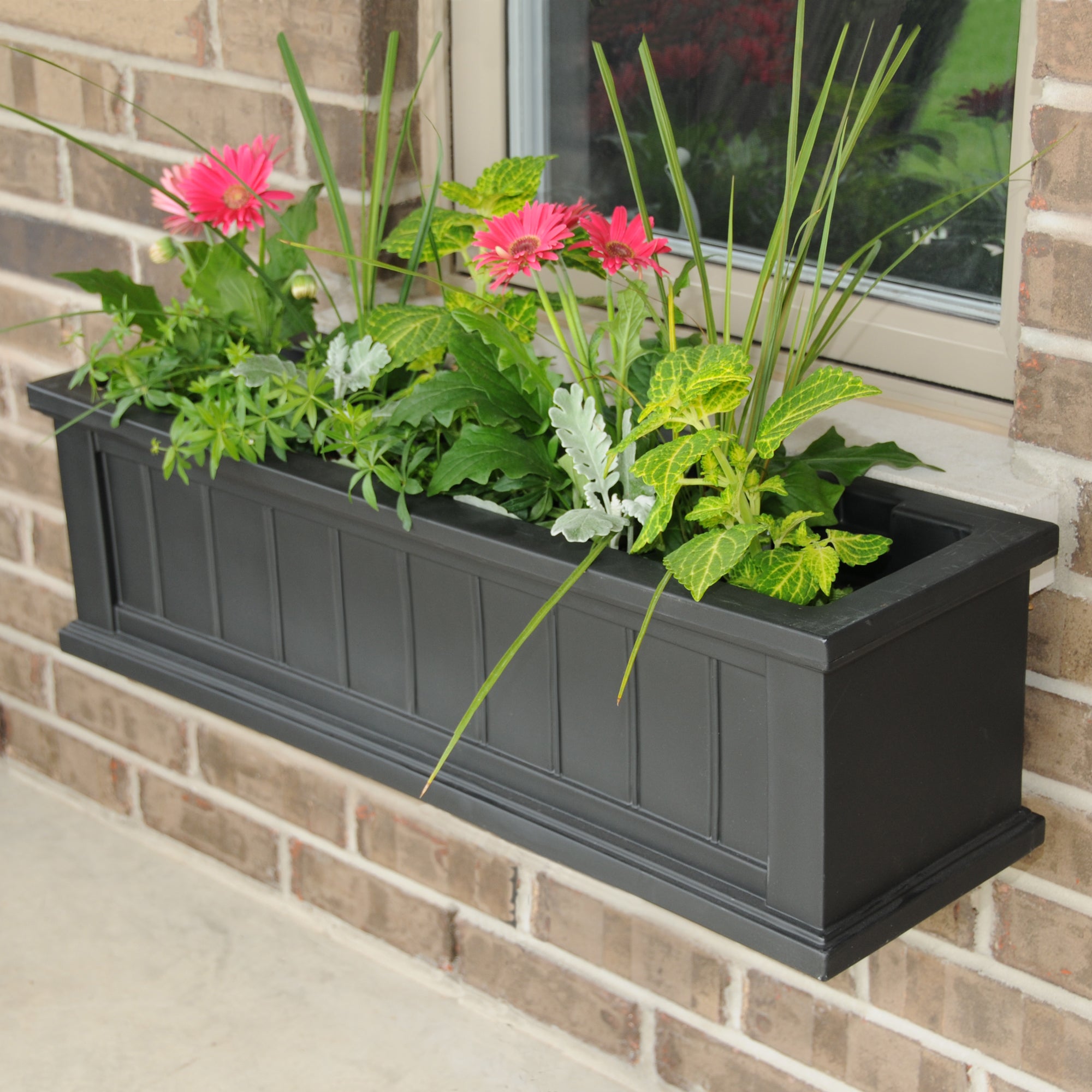 Mayne 4840-B Cape Cod Window Box 3Ft Black
