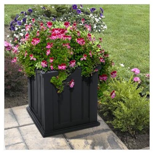 Mayne 4838-B Cape Cod Patio Planter 20X20 Black