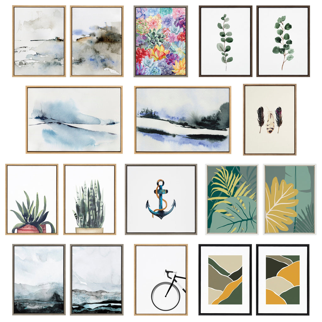 Sylvie Close Your Eyes and Remember 4 Framed Canvas by Maja Mitrovic of Makes My Day Happy