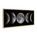 Sylvie Phases of the Moon Framed Canvas by The Creative Bunch Studio