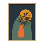 Sylvie Tropical Vase Framed Canvas by Oris Eddu
