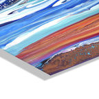 Coastal Currents Floating Acrylic Art by Xizhou Xie