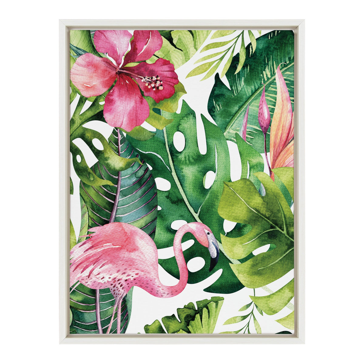 Sylvie Find Flamingo Framed Canvas by Maja Mitrovic of Makes My Day Happy