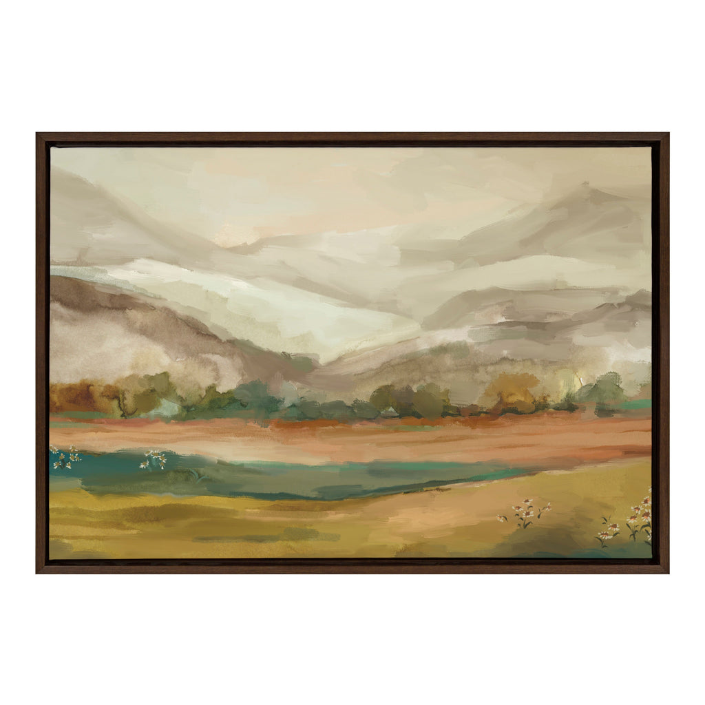 Sylvie Mountainscape Framed Canvas by Annie Quigley