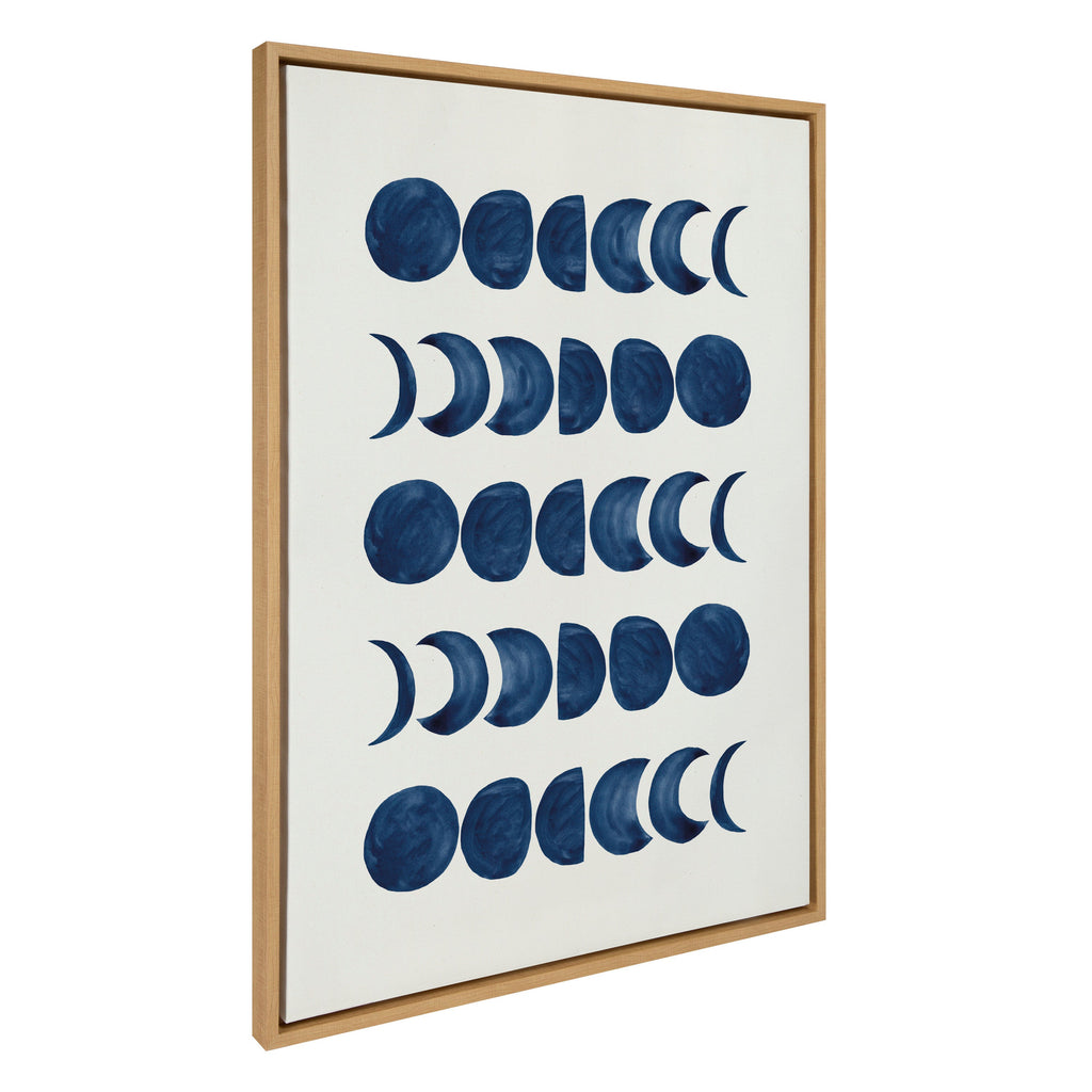 Sylvie Moon Phases Framed Canvas by Teju Reval of SnazzyHues