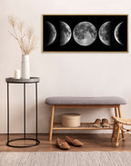 Sylvie Phases of the Moon Framed Canvas by The Creative Bunch Studio