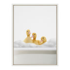 Sylvie Bathroom Bubble Bath 3 Ducks Framed Canvas by The Creative Bunch Studio