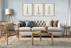 Sylvie Minimalist Evergreen Trees Framed Canvas Set by The Creative Bunch Studio