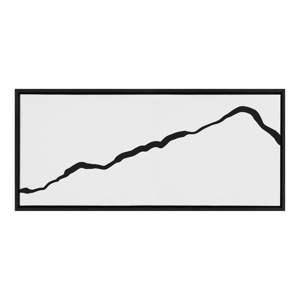 Sylvie Elevated Abstract Minimalist Mountain Landscape Framed Canvas by The Creative Bunch Studio