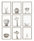 Sylvie Giraffe Framed Canvas by Simon Te of Tai Prints