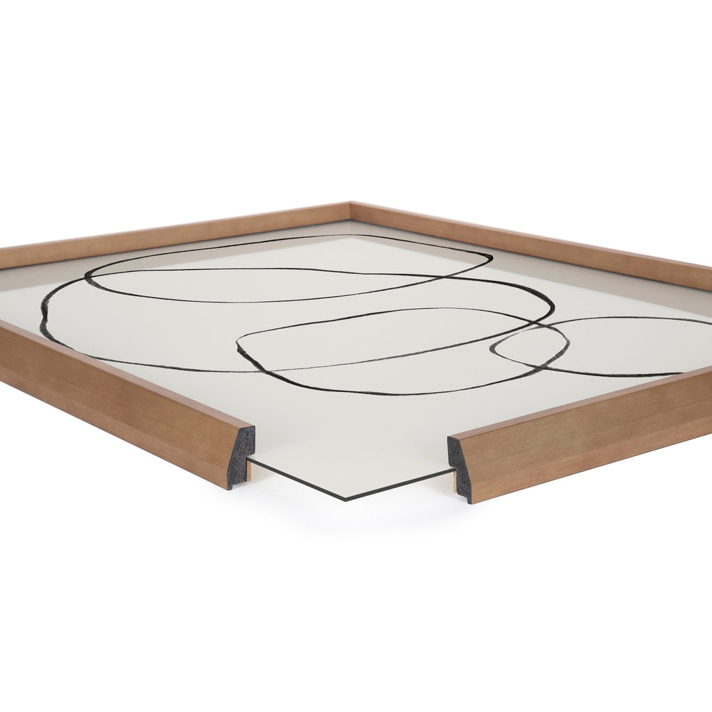 Blake 869 Going In Circles Framed Printed Glass by Teju Reval of SnazzyHues