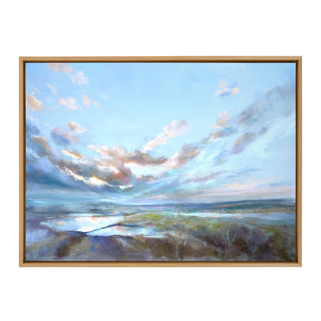 Sylvie Looking West Fairburn Ings Framed Canvas by Nel Whatmore