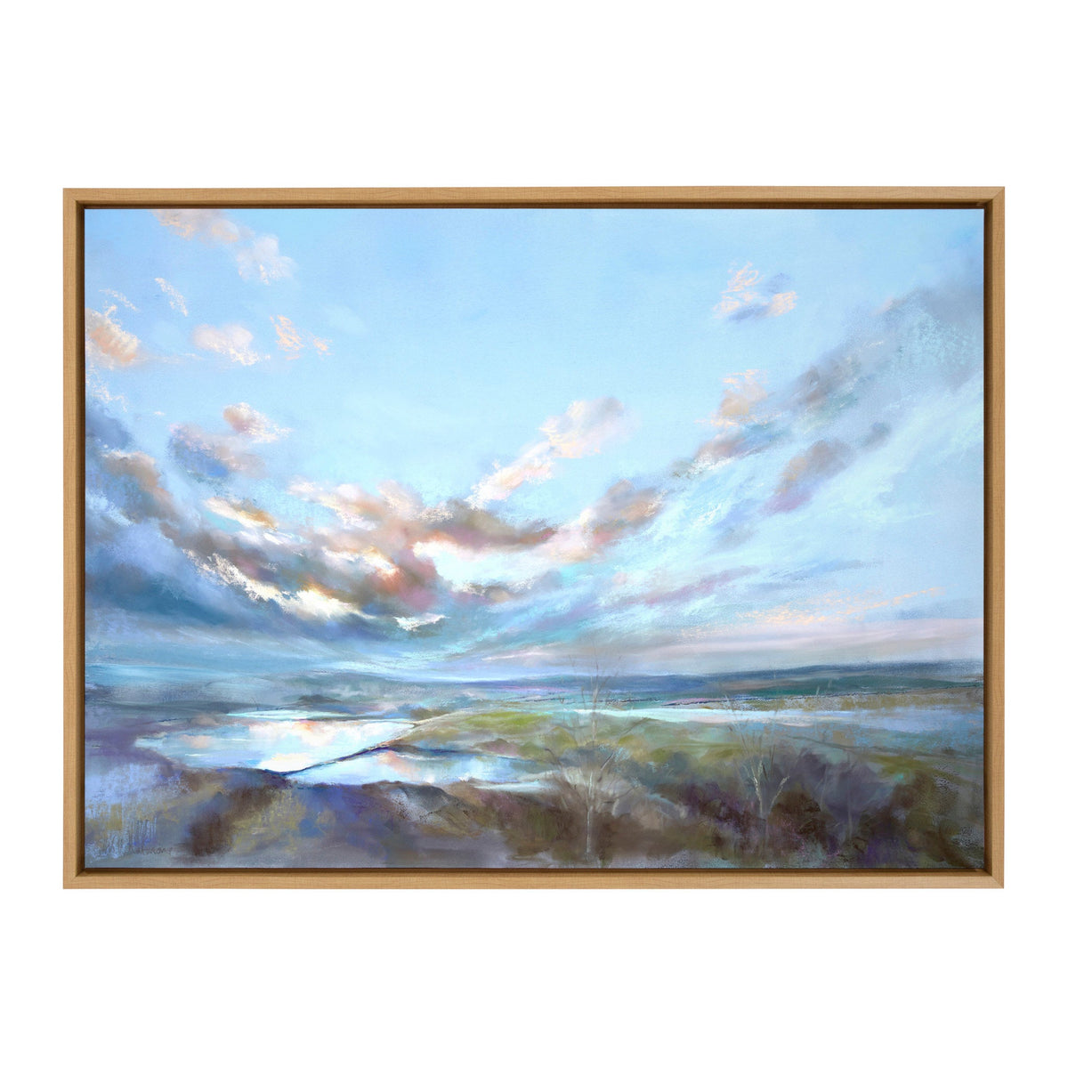 Sylvie Looking West Fairburn Ings Framed Canvas by Nel Whatmore