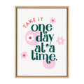 Sylvie Take It One Day At A Time Framed Canvas by Maria Filar