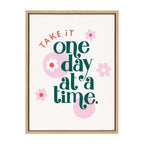Sylvie Take It One Day At A Time Framed Canvas by Maria Filar