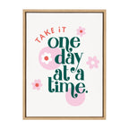 Sylvie Take It One Day At A Time Framed Canvas by Maria Filar