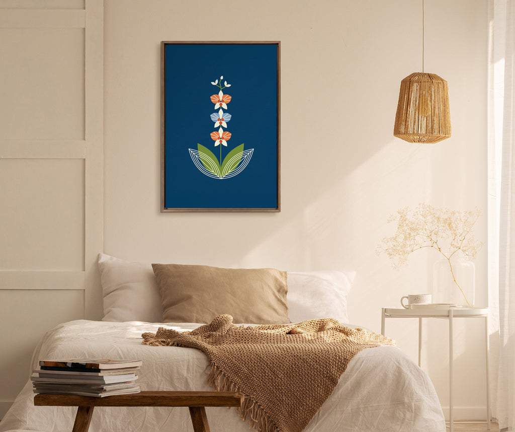 Sylvie Orchid Framed Canvas by Amber Leaders Designs