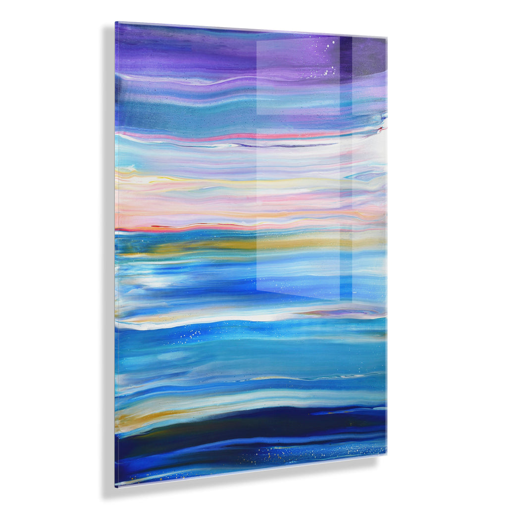 Seaside Serenity Floating Acrylic Art by Xizhou Xie