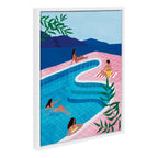 Sylvie Pool Ladies Framed Canvas By Maja Tomljanovic