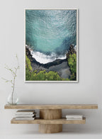 Sylvie Maui Black Sand Beach 1 Framed Canvas by Rachel Bolgov